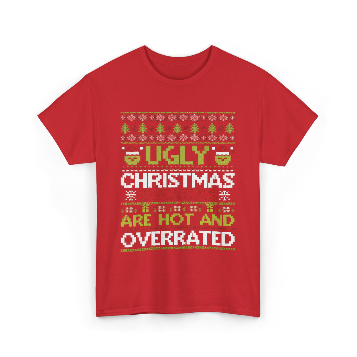 Ugly Christmas Sweaters Sweater T-Shirt - Red