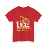 Uncle Birthday Crew Construction T-Shirt - Red