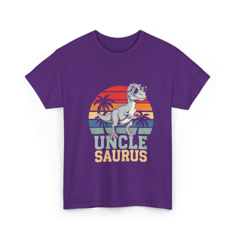 Uncle Saurus Dinosaur Uncle T-Shirt - Purple