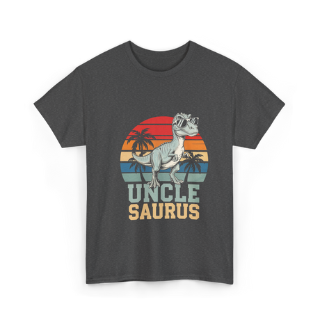 Uncle Saurus Dinosaur Uncle T-Shirt - Dark Heather