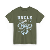 Uncle Says Boy Baby T-Shirt - Military Green