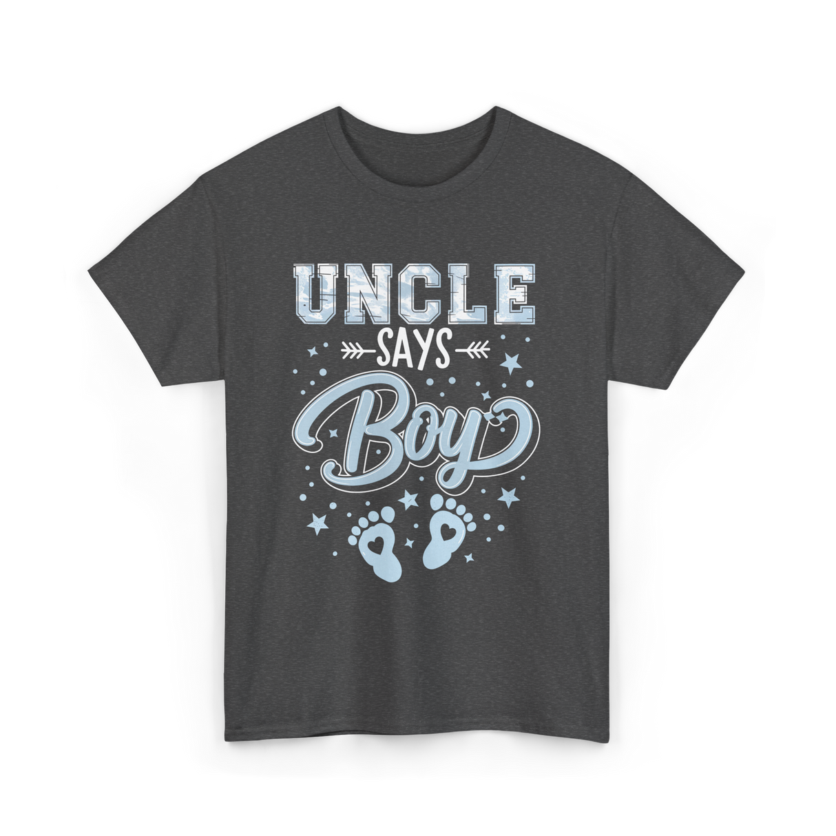 Uncle Says Boy Baby T-Shirt - Dark Heather