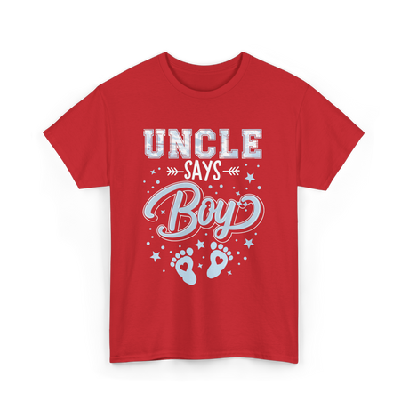 Uncle Says Boy Baby T-Shirt - Red