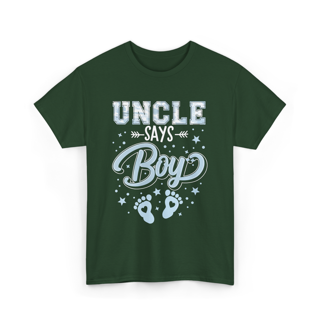 Uncle Says Boy Baby T-Shirt - Forest Green