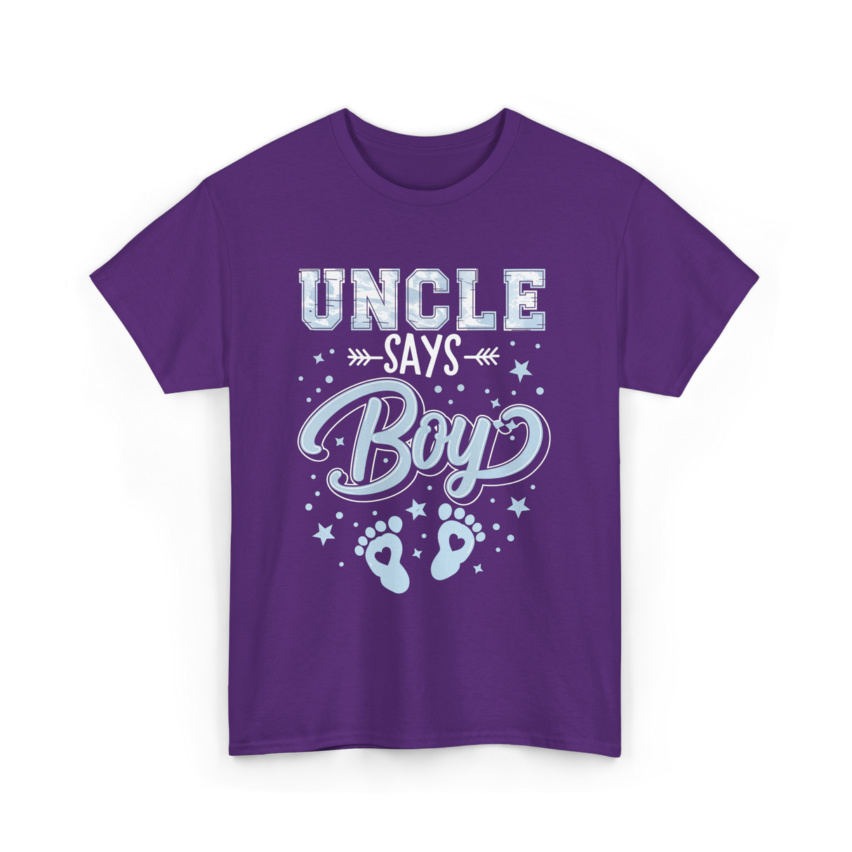 Uncle Says Boy Baby T-Shirt - Purple