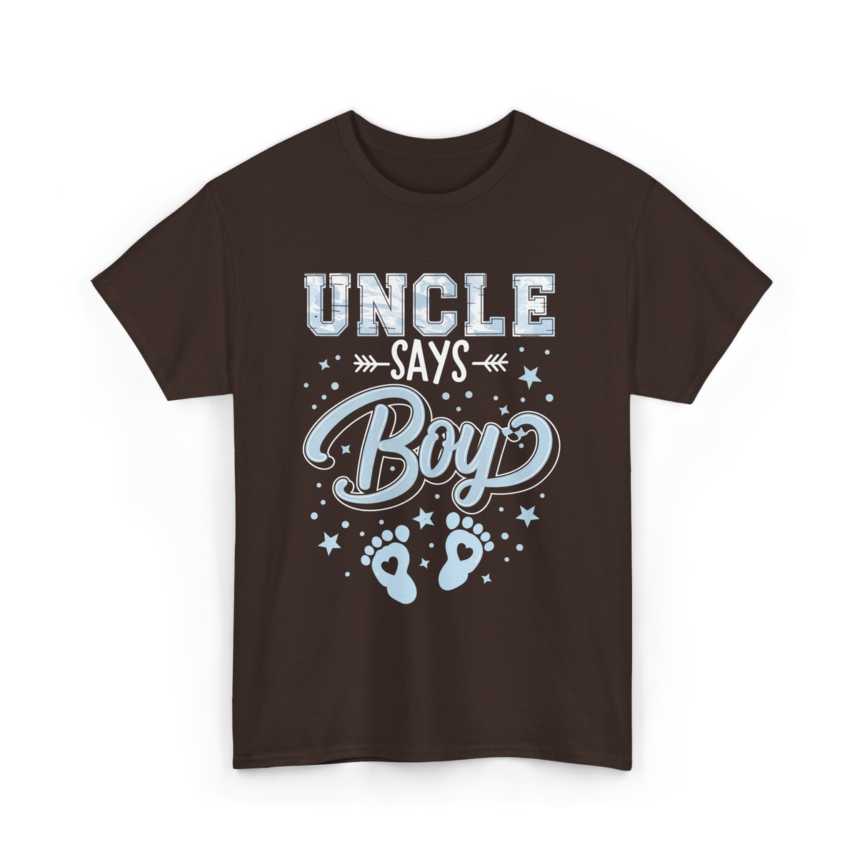 Uncle Says Boy Baby T-Shirt - Dark Chocolate