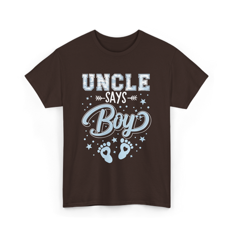 Uncle Says Boy Baby T-Shirt - Dark Chocolate