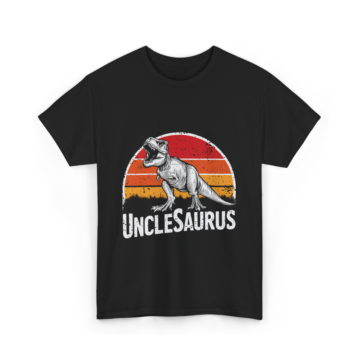 Unclesaurus T Rex Dinosaur T-Shirt - Black