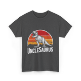 Unclesaurus T Rex Dinosaur T-Shirt - Dark Heather