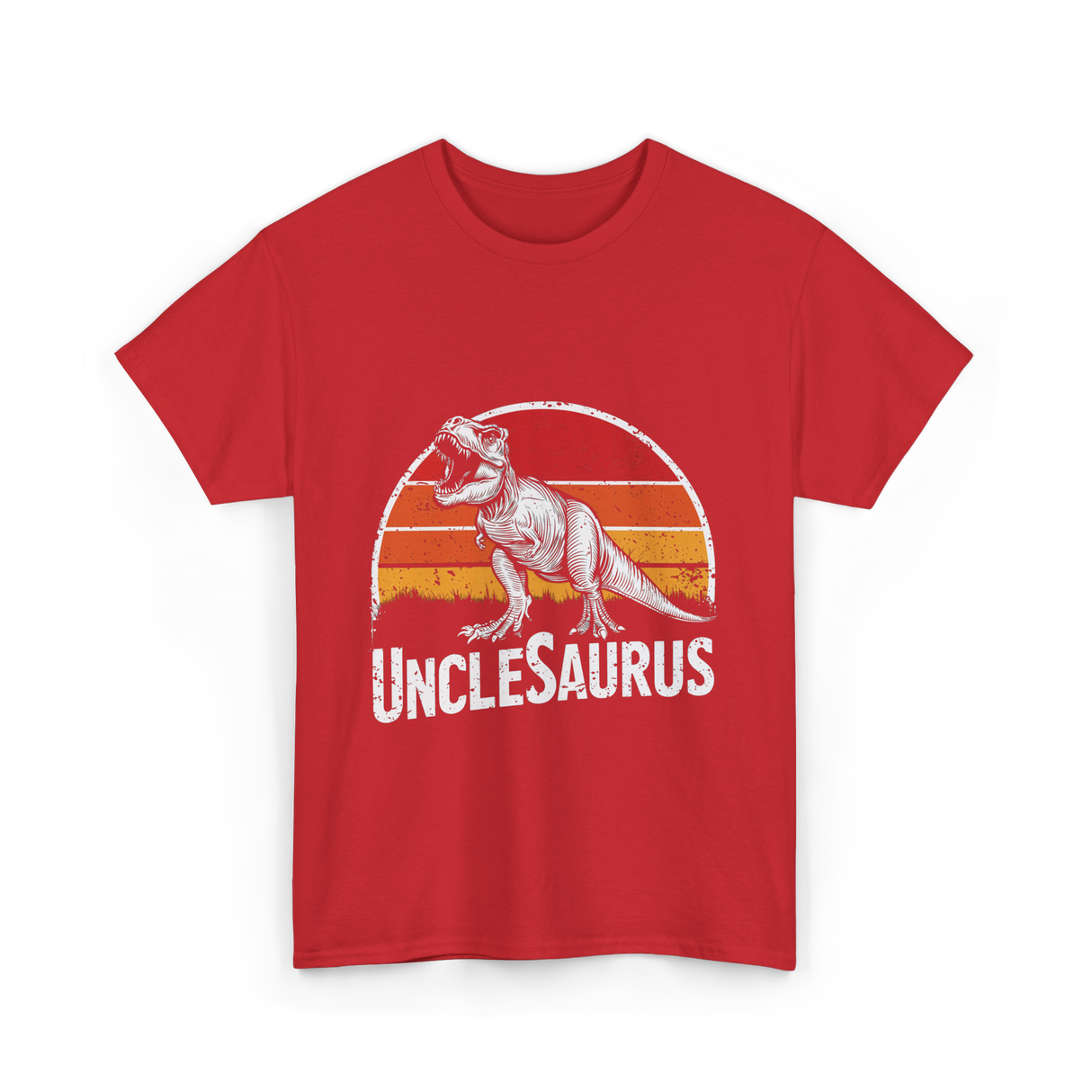 Unclesaurus T Rex Dinosaur T-Shirt - Red