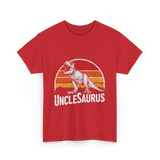 Unclesaurus T Rex Dinosaur T-Shirt - Red