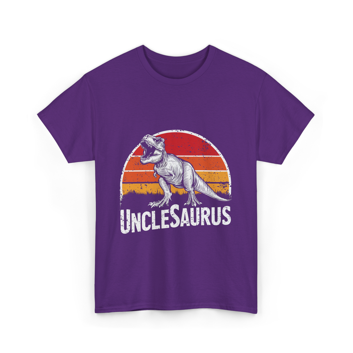 Unclesaurus T Rex Dinosaur T-Shirt - Purple