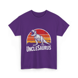 Unclesaurus T Rex Dinosaur T-Shirt - Purple