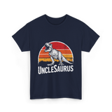 Unclesaurus T Rex Dinosaur T-Shirt - Navy