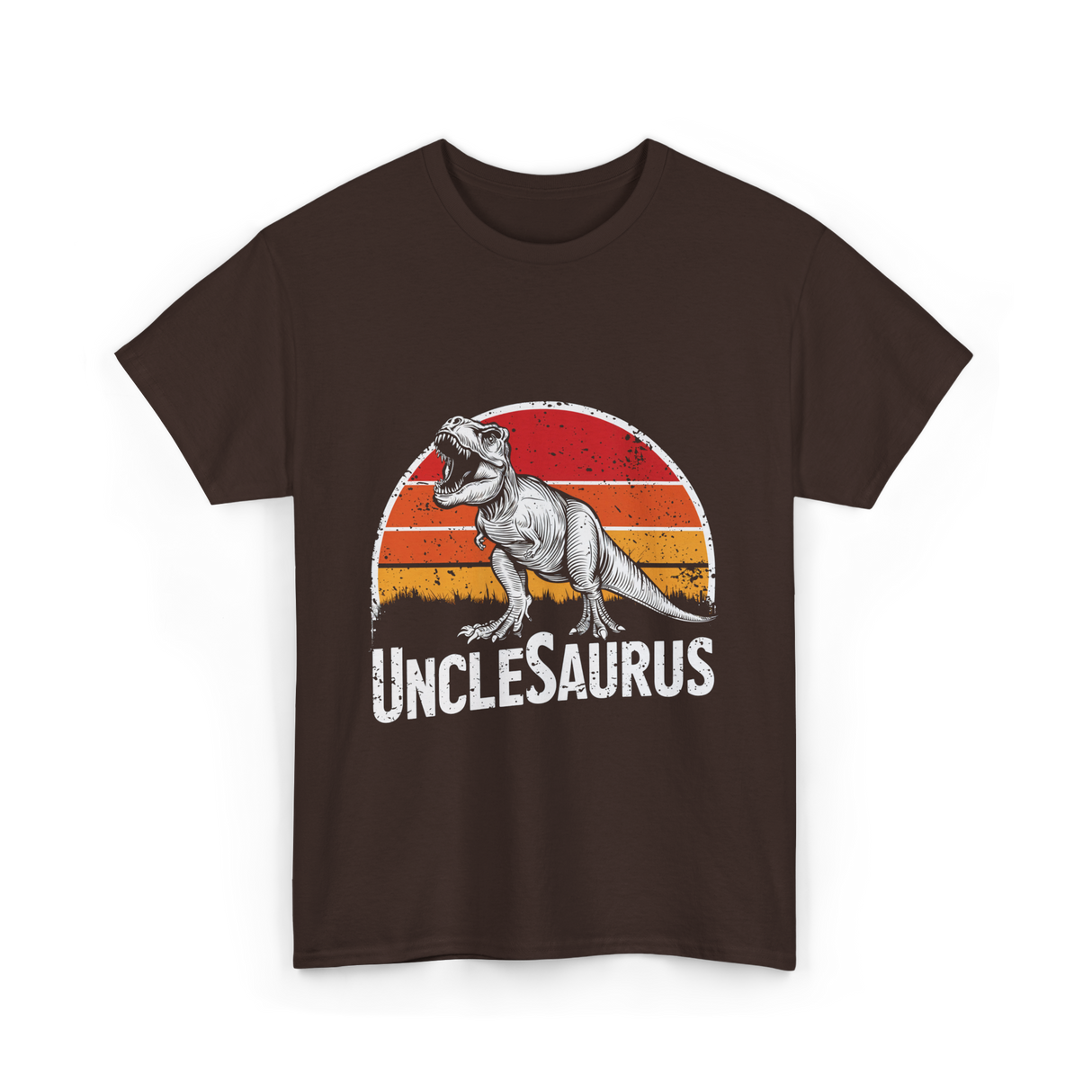 Unclesaurus T Rex Dinosaur T-Shirt - Dark Chocolate