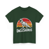 Unclesaurus T Rex Dinosaur T-Shirt - Forest Green