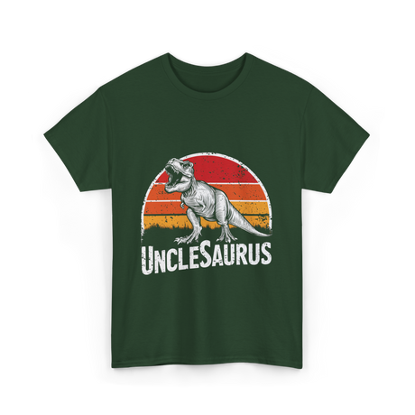 Unclesaurus T Rex Dinosaur T-Shirt - Forest Green