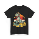 Unclesaurus T Rex Dinosaur Uncle T-Shirt - Black