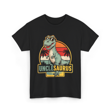 Unclesaurus T Rex Dinosaur Uncle T-Shirt - Black