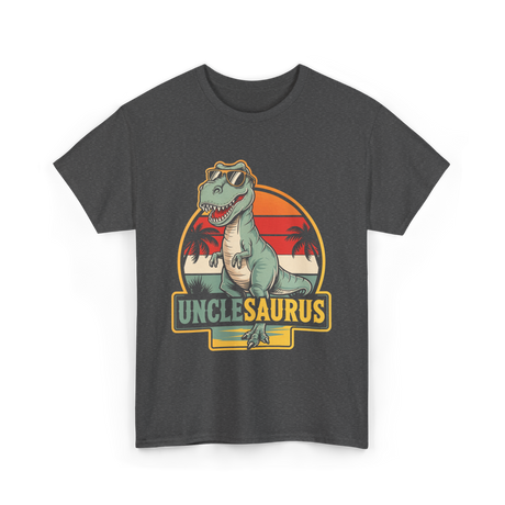 Unclesaurus T Rex Dinosaur Uncle T-Shirt - Dark Heather