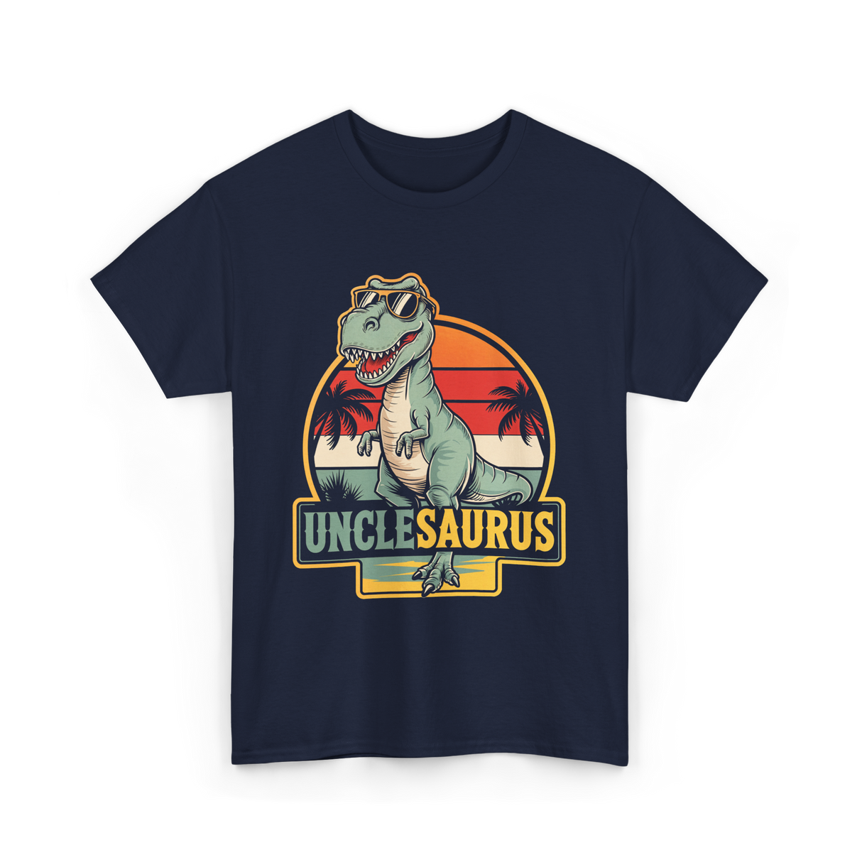 Unclesaurus T Rex Dinosaur Uncle T-Shirt - Navy