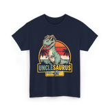 Unclesaurus T Rex Dinosaur Uncle T-Shirt - Navy