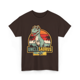 Unclesaurus T Rex Dinosaur Uncle T-Shirt - Dark Chocolate