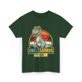 Unclesaurus T Rex Dinosaur Uncle T-Shirt - Forest Green