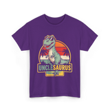 Unclesaurus T Rex Dinosaur Uncle T-Shirt - Purple