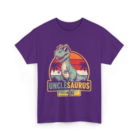 Unclesaurus T Rex Dinosaur Uncle T-Shirt - Purple