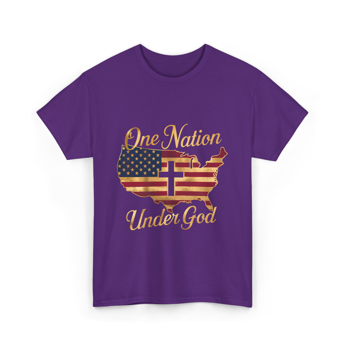 Under God America T-Shirt - Purple