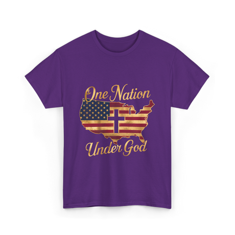 Under God America T-Shirt - Purple