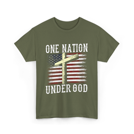 Under God America T-Shirt - Military Green