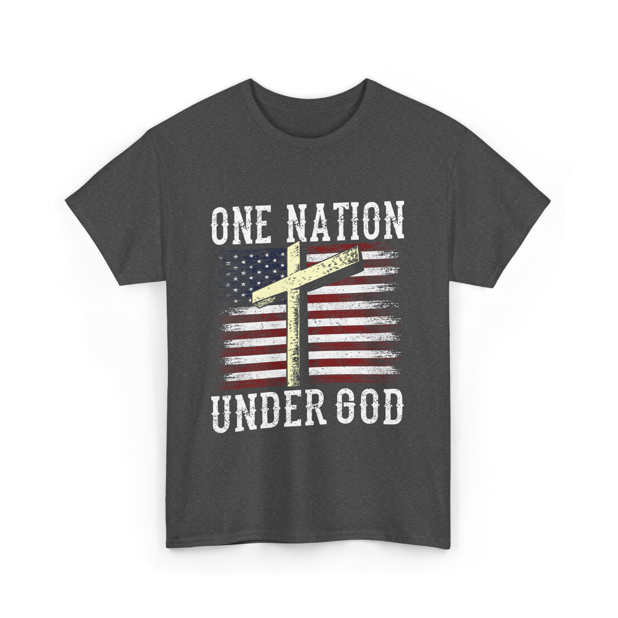 Under God America T-Shirt - Dark Heather