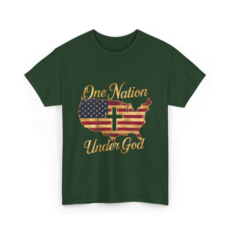 Under God America T-Shirt - Forest Green