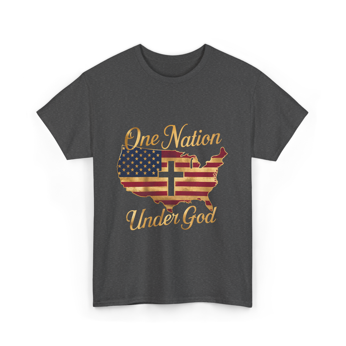 Under God America T-Shirt - Dark Heather