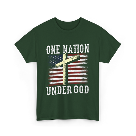 Under God America T-Shirt - Forest Green