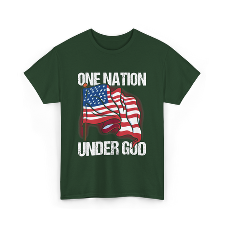 Under God Patriotic T-Shirt - Forest Green