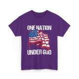 Under God Patriotic T-Shirt - Purple