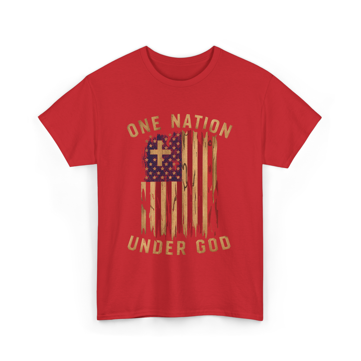 Under God Patriotic T-Shirt - Red