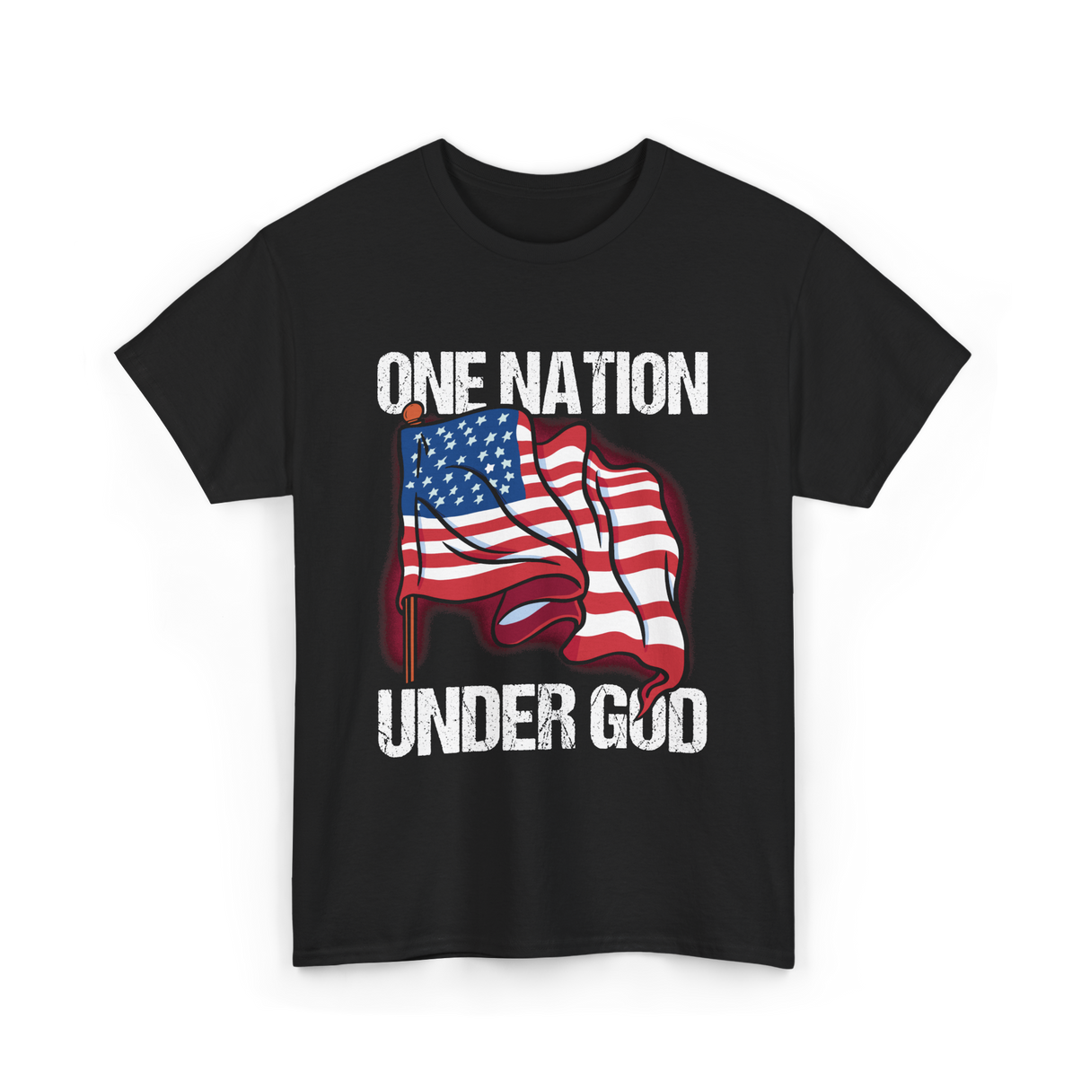 Under God Patriotic T-Shirt - Black