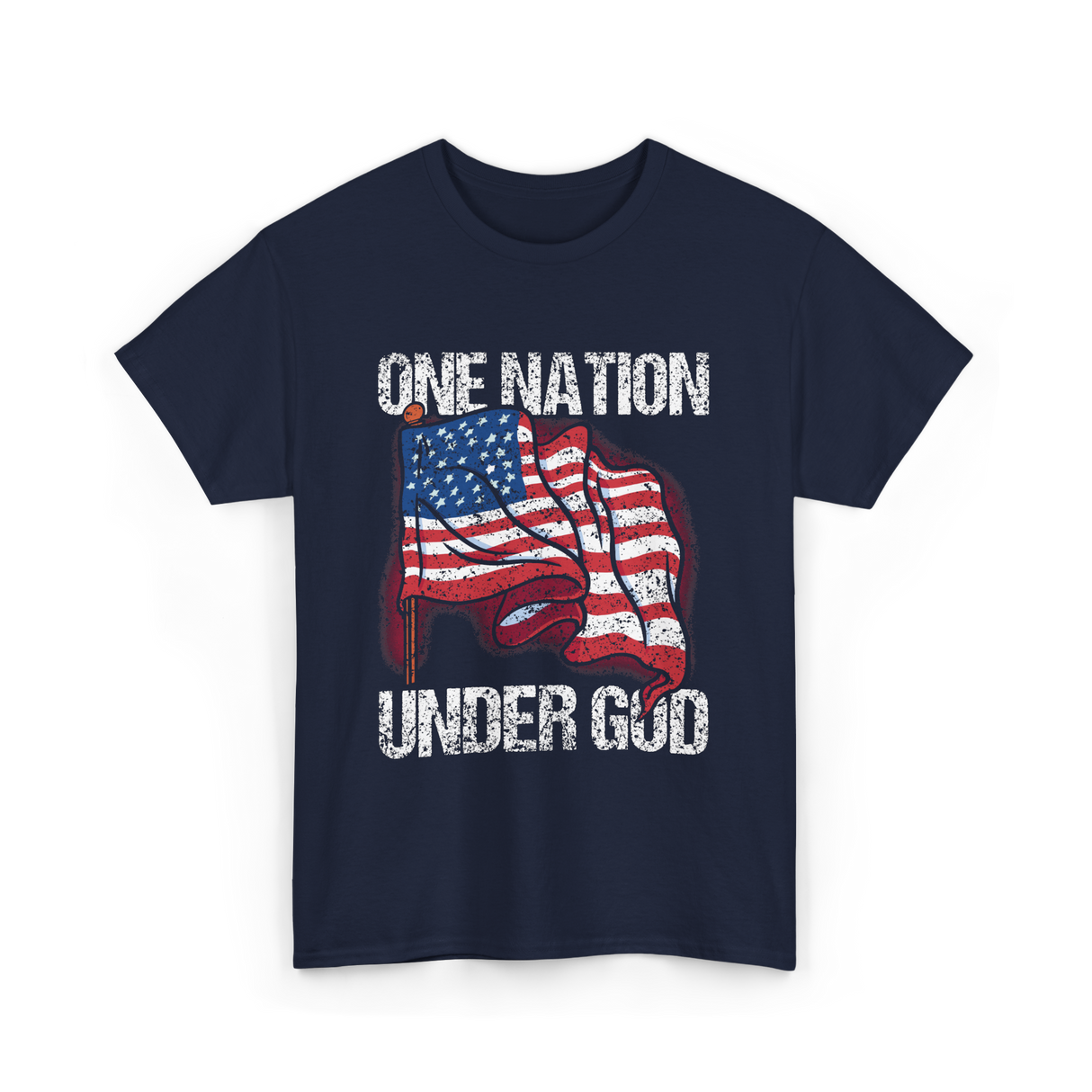 Under God Patriotic T-Shirt - Navy