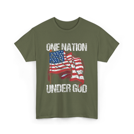 Under God Patriotic T-Shirt - Military Green