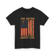 One Nation Under God Patriotism T-Shirt - Black