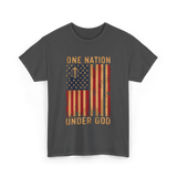 One Nation Under God Patriotism T-Shirt - Dark Heather