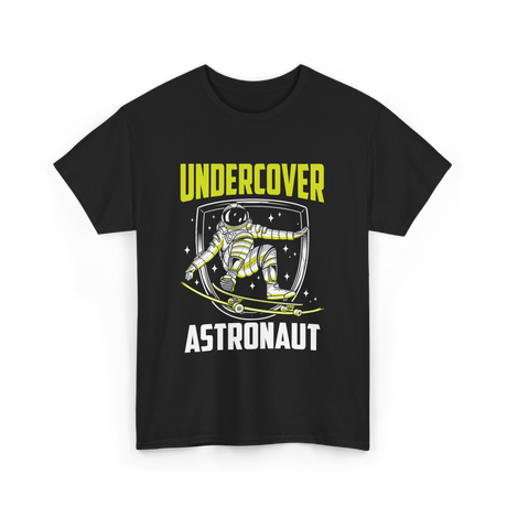 Undercover Astronaut Skateboarding Space T-Shirt - Black