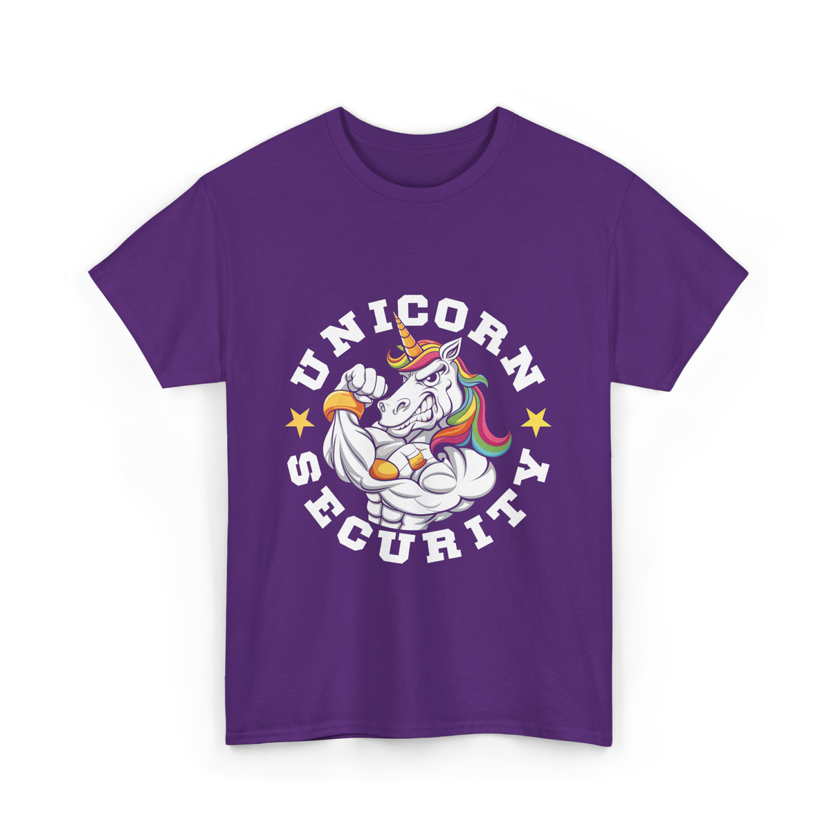 Unicorn Security Muscular Unicorn T-Shirt - Purple