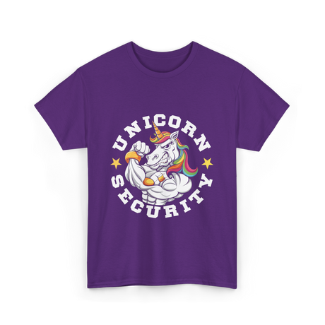 Unicorn Security Muscular Unicorn T-Shirt - Purple