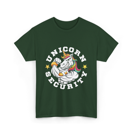 Unicorn Security Muscular Unicorn T-Shirt - Forest Green