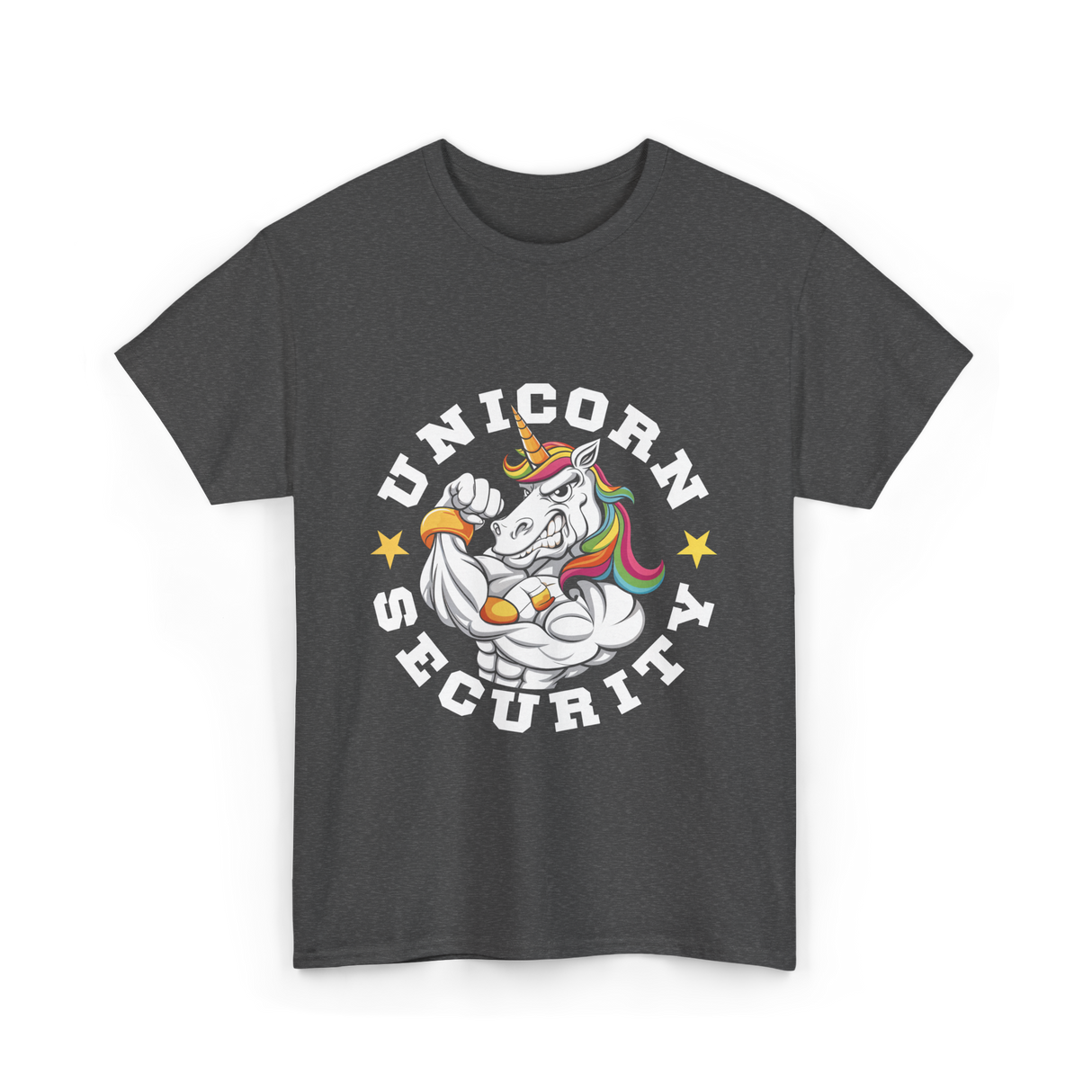 Unicorn Security Muscular Unicorn T-Shirt - Dark Heather